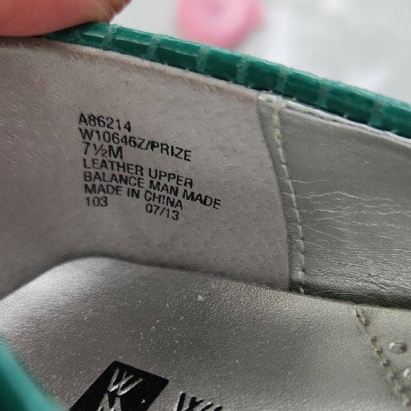 White Mountain Teal Croc-Patterned Flats - Picture 5 of 7